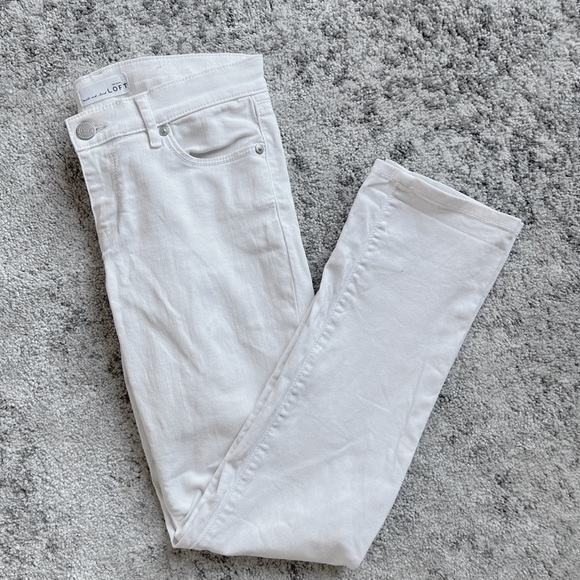 Loft Jean - white - straight leg size 25P - Picture 1 of 6